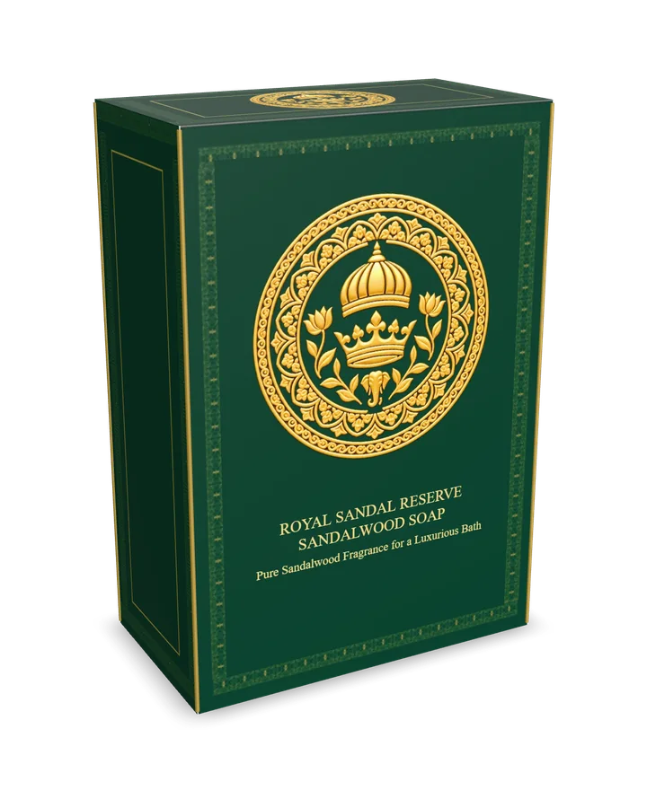 Mysore Sandal Soap in its gift packaging