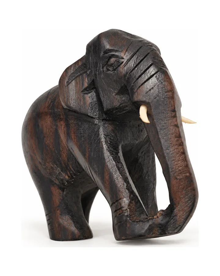 Hand-carved rosewood elephant
